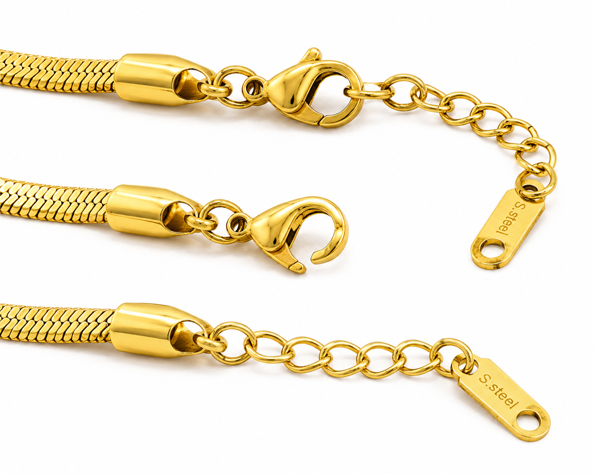 Molten Heart Necklace & Earrings Set – 18K Gold Plated Stainless Steel